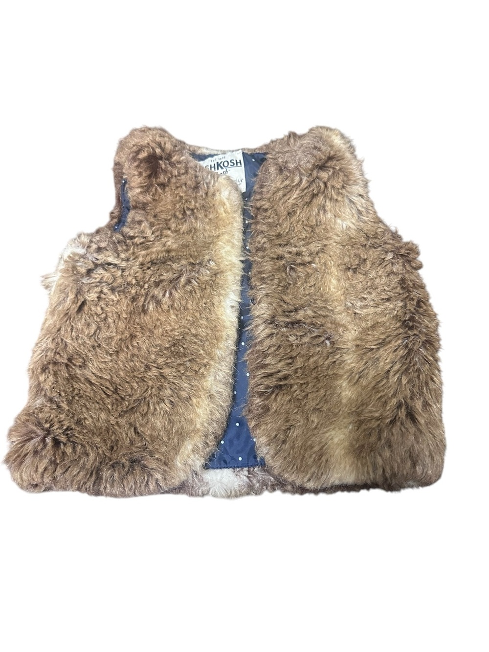 OshKosh B’gosh Toddler Girls Faux Fur Vest Brown Size 2T
